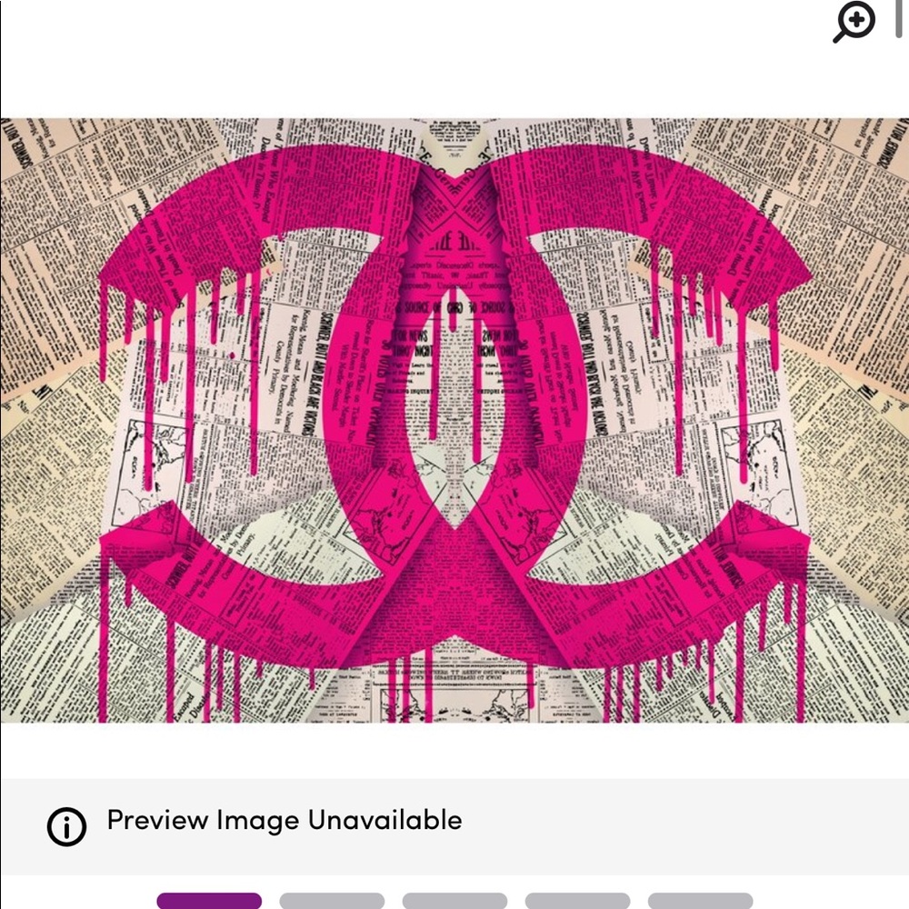 Read It in the News Pink Graphic Art on Canvas